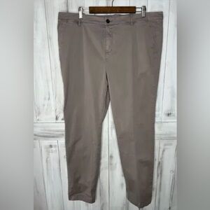 Garnet Hill Gray Charcoal Gray Washed Chino Pants Sz 16